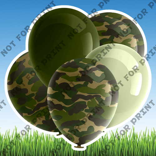 ACME Yard Cards Medium Army Balloons Bundles #003
