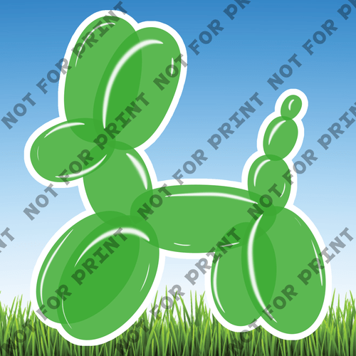ACME Yard Cards Medium Balloons Animals #004