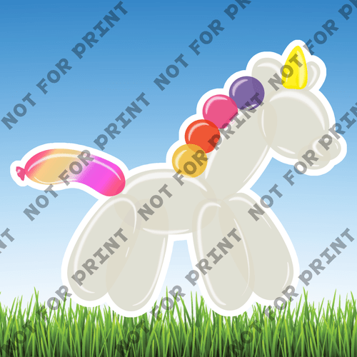 ACME Yard Cards Medium Balloons Animals #013