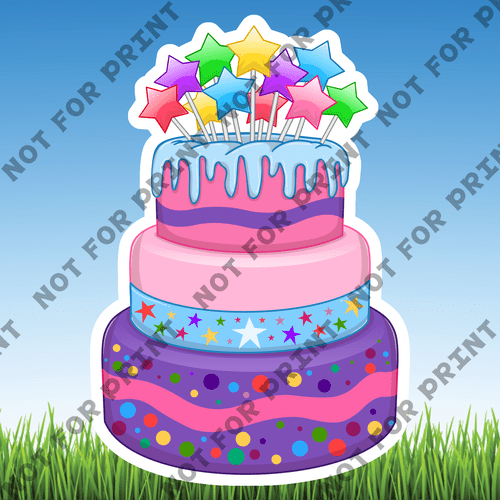 ACME Yard Cards Medium Birthday Cakes #001