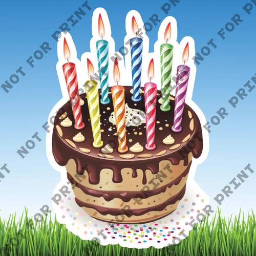 ACME Yard Cards Medium Birthday Cakes #004