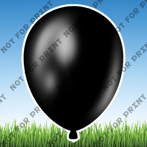 ACME Yard Cards Medium Black & Gold Balloons #008