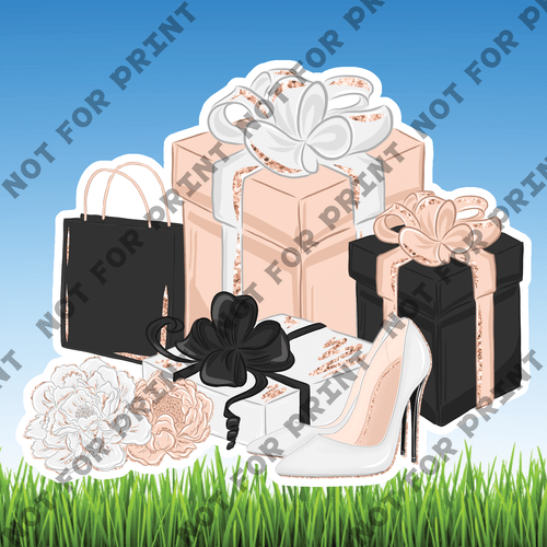 ACME Yard Cards Medium Blush & Black Wedding Theme #003