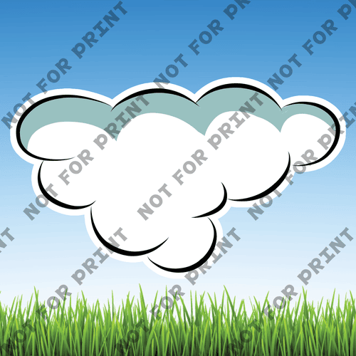 ACME Yard Cards Medium Clouds #002