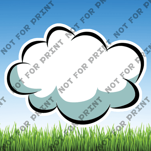 ACME Yard Cards Medium Clouds #003