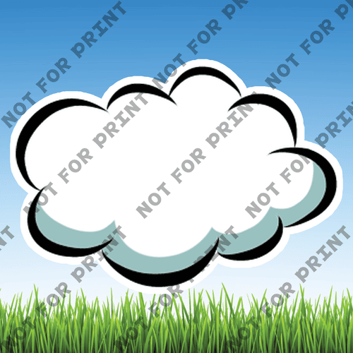 ACME Yard Cards Medium Clouds #004