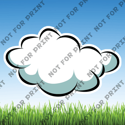 ACME Yard Cards Medium Clouds #005