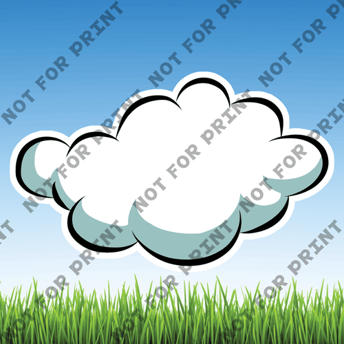 ACME Yard Cards Medium Clouds #006