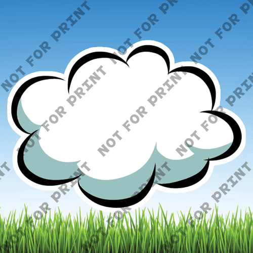 ACME Yard Cards Medium Clouds #007
