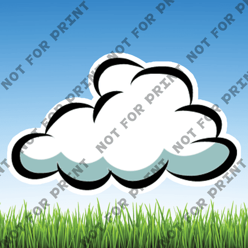 ACME Yard Cards Medium Clouds #008