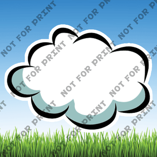 ACME Yard Cards Medium Clouds #009