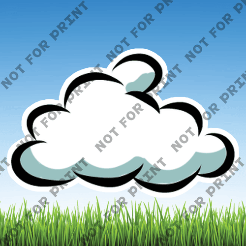 ACME Yard Cards Medium Clouds #011