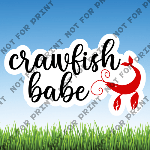 ACME Yard Cards Medium Crawfish Boil Word Flair #005