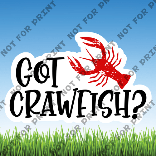 ACME Yard Cards Medium Crawfish Boil Word Flair #010