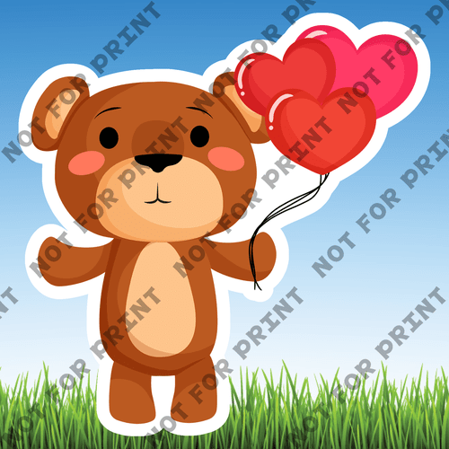 ACME Yard Cards Medium Cute Valentines Animals #008