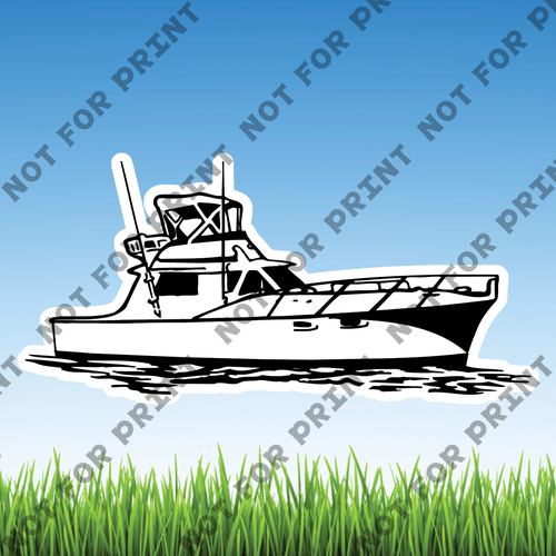 ACME Yard Cards Medium Fishing boats #004
