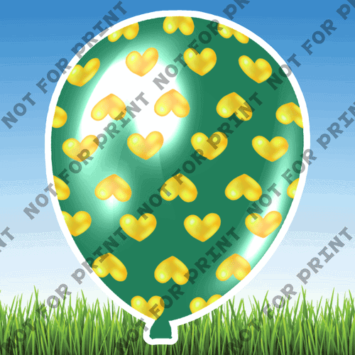ACME Yard Cards Medium Flower Balloons #002