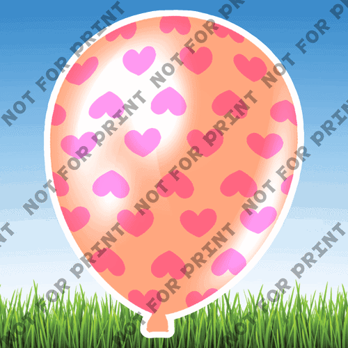ACME Yard Cards Medium Flower Balloons #004