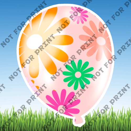 ACME Yard Cards Medium Flower Balloons #006