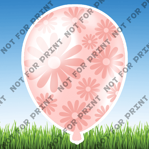ACME Yard Cards Medium Flower Balloons #007