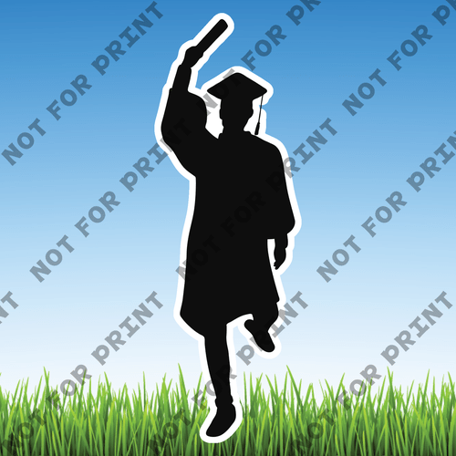 ACME Yard Cards Medium Graduation Silhouettes #001