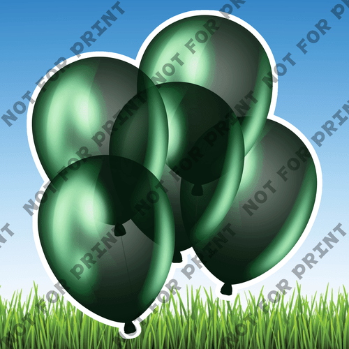 ACME Yard Cards Medium Green Balloons #003