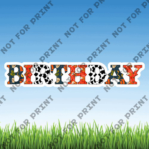 ACME Yard Cards Medium Happy Birthday Western Theme #002