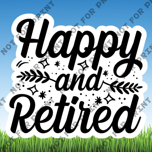 ACME Yard Cards Medium Happy Retirement Word Flair #023