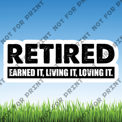 ACME Yard Cards Medium Happy Retirement Word Flair #028