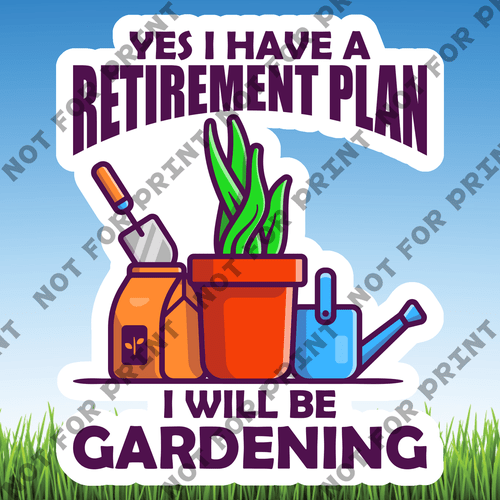 ACME Yard Cards Medium Happy Retirement Word Flair #035