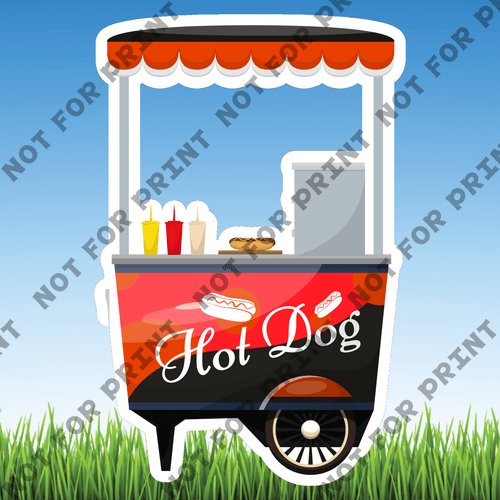 ACME Yard Cards Medium Hot Dog Cart #002