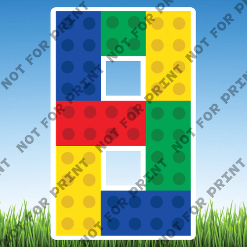 ACME Yard Cards Medium Lego Alphabet & Numbers  #008
