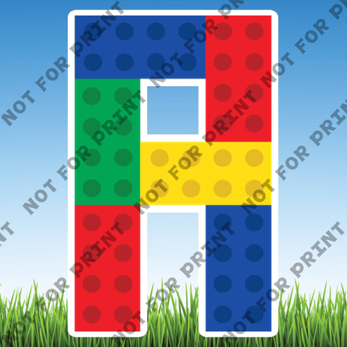 ACME Yard Cards Medium Lego Alphabet & Numbers  #010