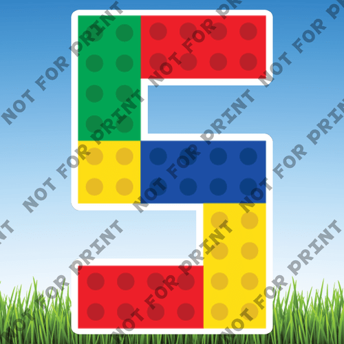 ACME Yard Cards Medium Lego Alphabet & Numbers  #042