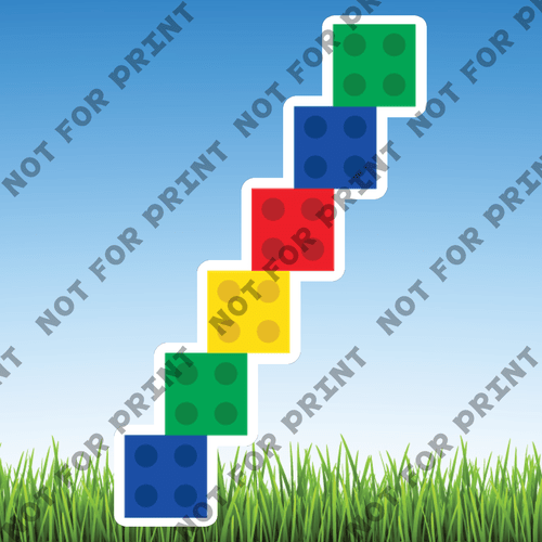 ACME Yard Cards Medium Lego Alphabet & Numbers  #043