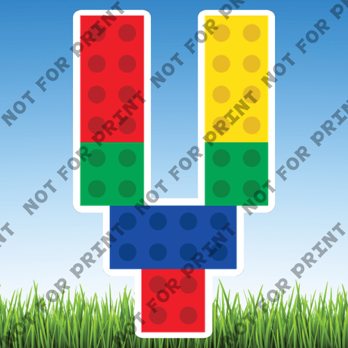 ACME Yard Cards Medium Lego Alphabet & Numbers  #046