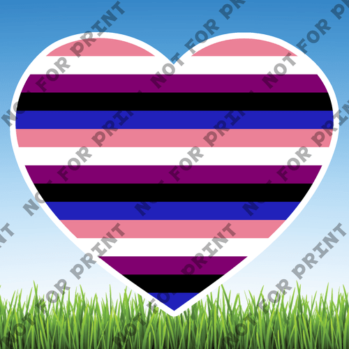 ACME Yard Cards Medium LGBTQ Hearts #008