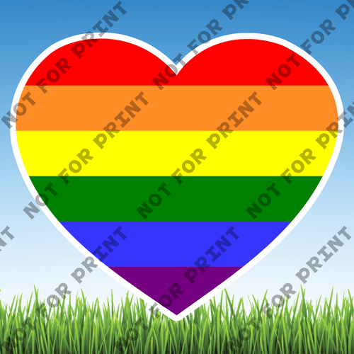 ACME Yard Cards Medium LGBTQ Hearts #015