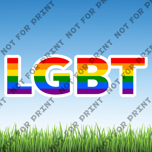 ACME Yard Cards Medium LGBTQ Word Flair #006