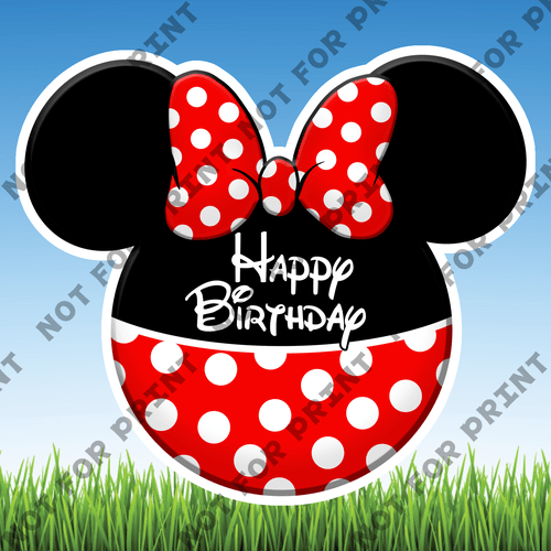 ACME Yard Cards Medium Mickey Birthday #004