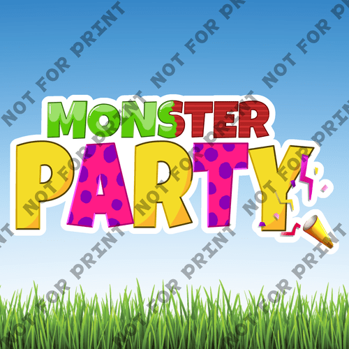 ACME Yard Cards Medium Monsters Birthday Party #007
