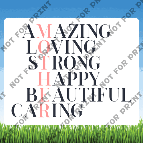ACME Yard Cards Medium Mothers Day Word Flair #001