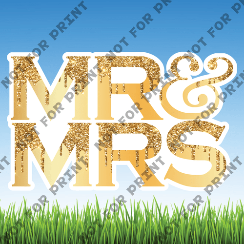 ACME Yard Cards Medium Mr and Mrs #001