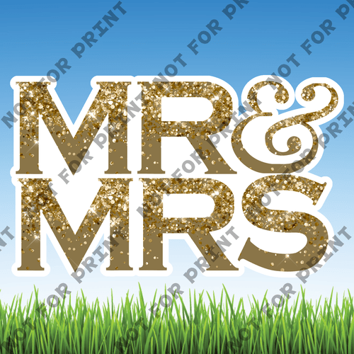 ACME Yard Cards Medium Mr and Mrs #002
