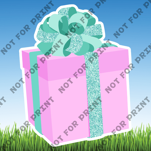 ACME Yard Cards Medium Pastels Glitter Birthday Theme #027