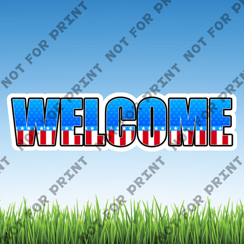 ACME Yard Cards Medium Patriotic Welcome Home #004