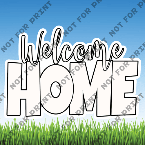 ACME Yard Cards Medium Patriotic Welcome Home Wordflair #001
