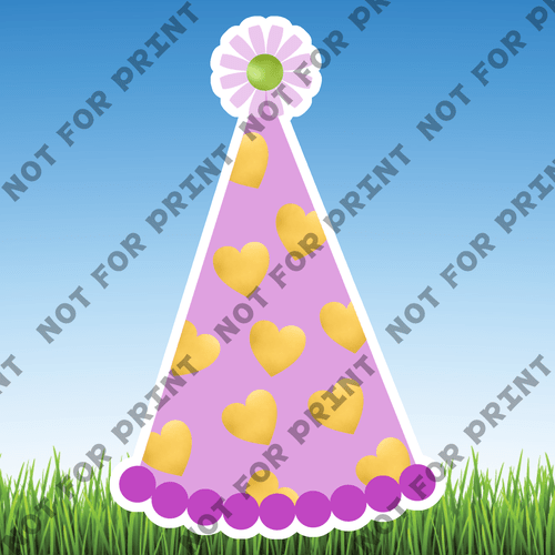 ACME Yard Cards Medium Pink & Purple Birthday Theme #030