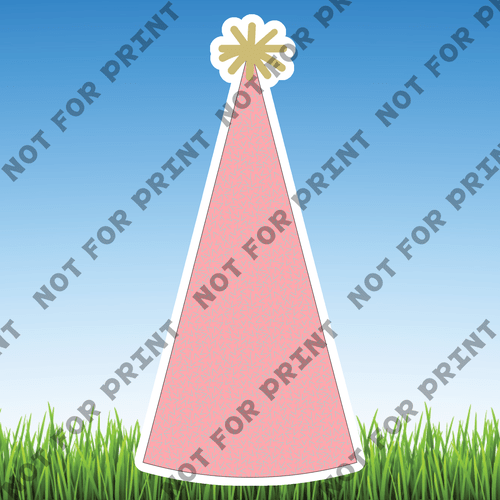 ACME Yard Cards Medium Pink & Teal Birthday Theme #029