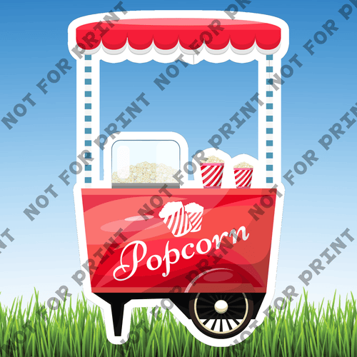 ACME Yard Cards Medium Popcorn Cart #001